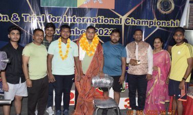 भारतीय शक्ति खेल संघ द्वारा मुजफ्फरनगर के आर्यन वर्मा का भव्य स्वागत