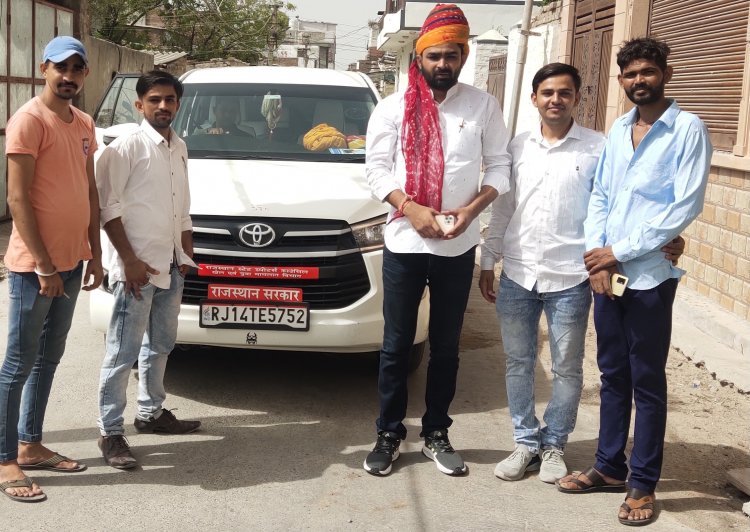 राजस्थान राज्य क्रीड़ा परिषद प्रदेश उपाध्यक्ष सतवीर चौधरी का पाली आगमन पर एनएसयूआई ने किया स्वागत