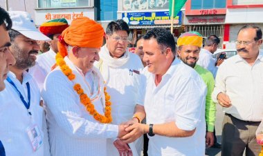 राजस्थान जनजागृति पदयात्रा का बनाड़ में भव्य स्वागत कांग्रेस जोधपुर देहात ने किया