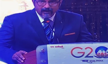 डब्ल्यूएफडीपी के लिए संयुक्त राष्ट्र जिनेवा कार्यालय में अतिरिक्त प्रतिनिधि, डॉ दिनेश सबनीस ने दिल्ली में "जी -20 जन भागीदारी शिखर सम्मेलन" में भाग लिया