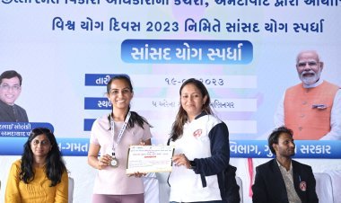 एमपी योग प्रतियोगिता में अनुकरणीय प्रदर्शन के लिए आरती पटेल को विशेष  सम्मान