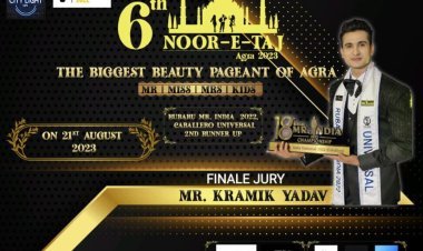 आगरा के खास शो नूर ए ताज सीजन 6 के जज बनेंगे रूबरू Mr. इंडिया क्रमिक यादव