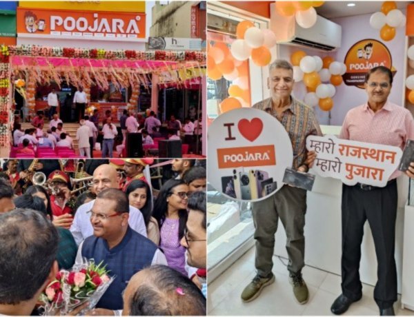 पुजारा टेलीकॉमकी राजस्थान में धमाकेदार एंट्री: जयपुर में एक साथ 5 स्टोर्स का भव्य शुभारंभ किया
