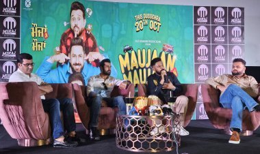 पंजाबी फिल्म इंडस्ट्री के मेगास्टार गिप्पी ग्रेवाल और बिन्नू ढिल्लों ने अपनी फिल्म मौजा ही मौजा का जयपुर में किया प्रमोशन