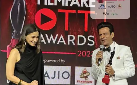 फिल्मफेयर ओटीटी अवार्ड्स 2023: आलिया भट्ट और मनोज बाजपेयी ने जीते बेस्ट एक्टर्स के अवॉर्ड