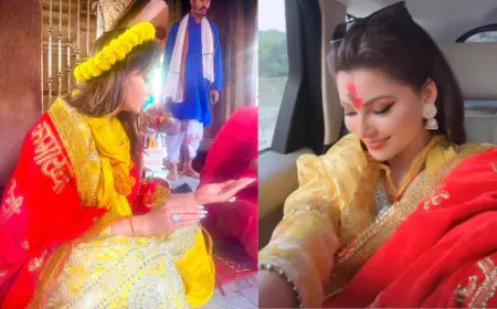 उर्वशी रौतेला ने कामाख्या मंदिर में की पूजा-अर्चना, मांगी सफलता की दुआ