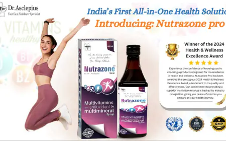 भारत में डॉ एस्क्लेपियस का पहला सम्पूर्ण मल्टीविटामिन सिरप न्यूट्राज़ोन प्रो, डॉ परख खिची द्वारा