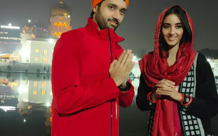 'वनवास' स्टार्स उत्कर्ष शर्मा और सिमरत कौर ने दिल्ली के बंगला साहिब गुरुद्वारा और हनुमान मंदिर में लिया आशीर्वाद