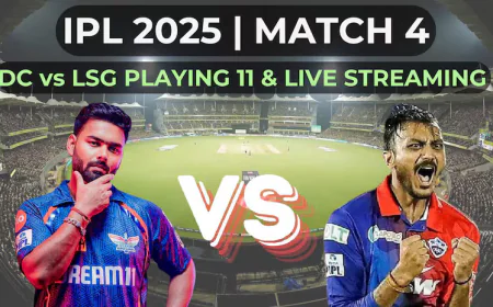 IPL 2025: दिल्ली कैपिटल्स बनाम लखनऊ सुपर जायंट्स – आज का बड़ा मुकाबला, जानिए संभावित प्लेइंग 11, टाइमिंग और लाइव स्ट्रीमिंग डिटेल