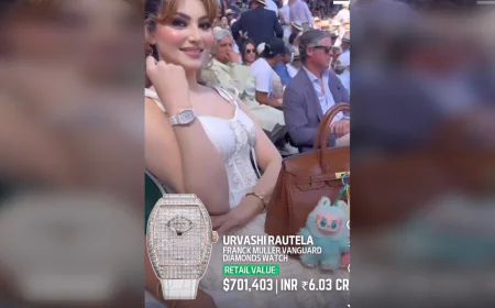 उर्वशी रौतेला की 7 करोड़ की डायमंड घड़ी ने विंबलडन 2025 में सबका ध्यान खींचा
