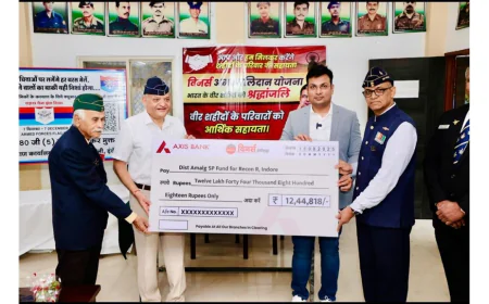 विनर्स इंस्टीट्यूट ने शहीद परिवारों के लिए 12.44 लाख रुपये का योगदान दिया