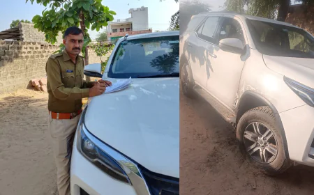 पाली: उपरली खूंटाणी में फॉर्च्यूनर  कार को  लगाई आग, मामला दर्ज