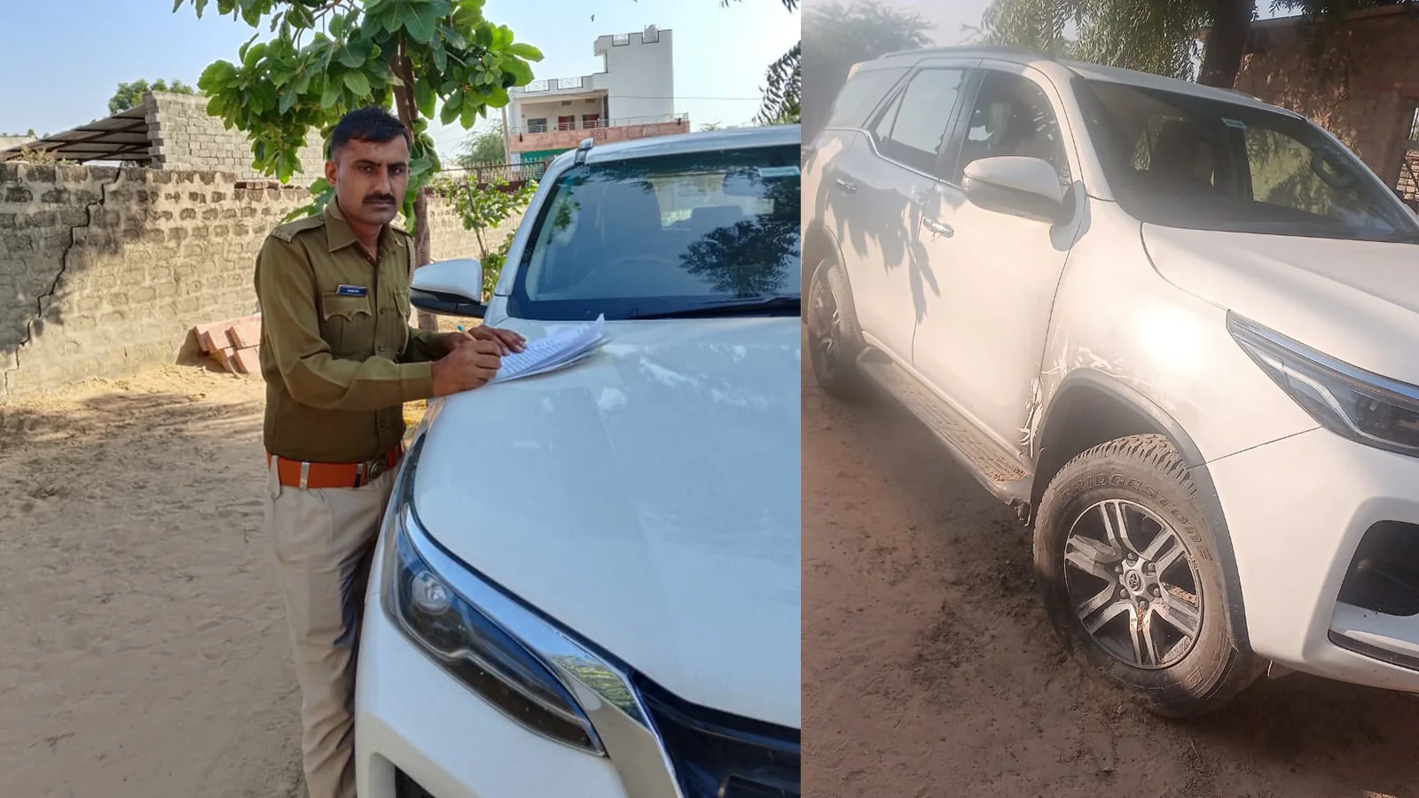 पाली: उपरली खूंटाणी में फॉर्च्यूनर  कार को  लगाई आग, मामला दर्ज