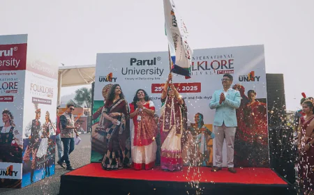 पारुल यूनिवर्सिटी ने की अपने इंटरनेशनल फोकलोर फेस्टिवल के तीसरे संस्करण की सफलतापूर्वक मेज़बानी